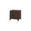 Table de chevet 2 tiroirs de style moderne en bois de noyer