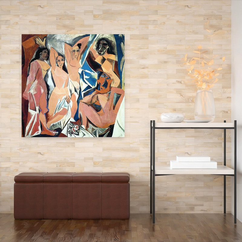 Les Demoiselles D'Avignon, impression d'art moderne classique abstrait, H 48 po x l 48 po