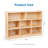 Alcaldes 8-Section Montessori Shelf for Kids 35.4'' H X 44.6'' W Toy Storage