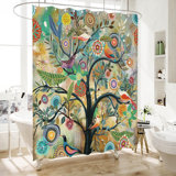 Hifsa Fabric Shower Curtain with Hooks Included