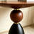 Simple semi-circular solid wood console table