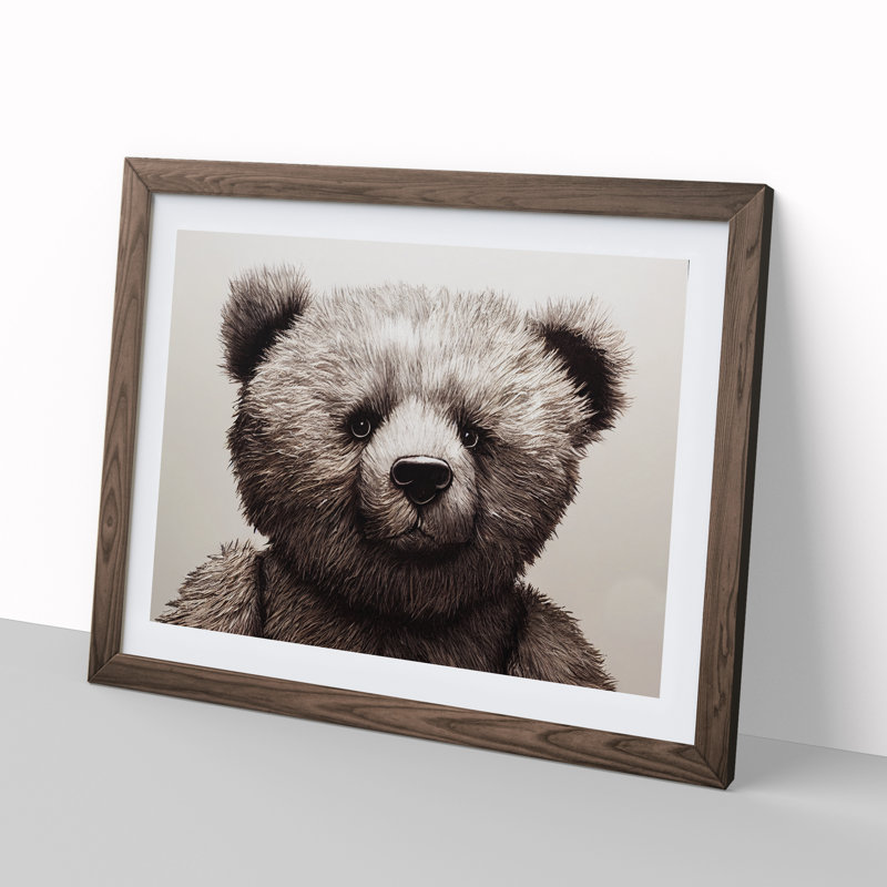Spectacular Teddy Bear - Framed Print, 46cm H x 64cm W, Walnut Frame