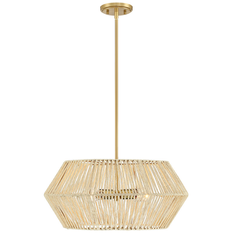 Nekoosa 4-Light Dimmable Geometric Chandelier 