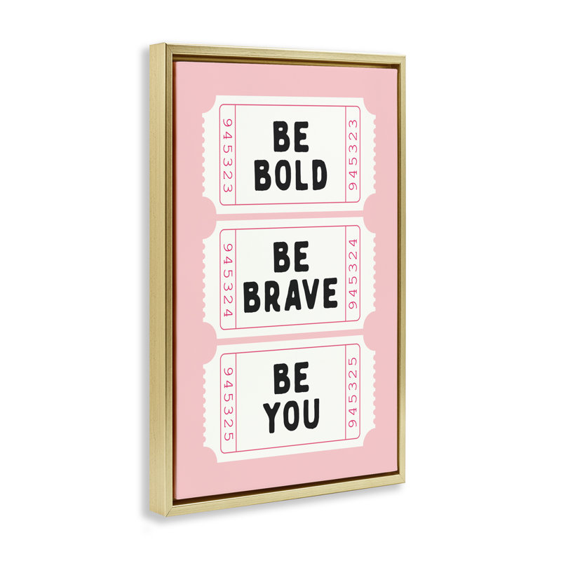 Cadre flottant Be You Uplifting, H 31 po x l 21 po, Cadre flottant métallique doré