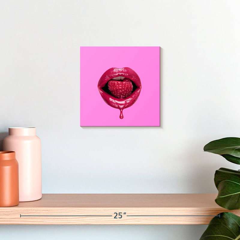 Raspberry Lips, 10" H x 10" W