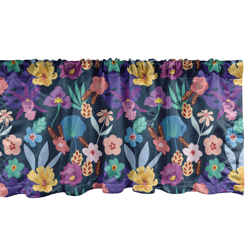 Multicolore cantonnière Ambesonne, L 54 po x L 18 po
