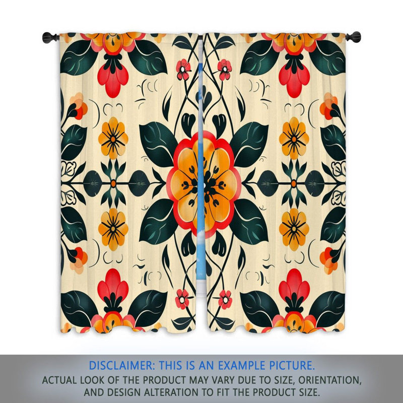 Paire de rideaux obscurcissant en polyester Kristifer, L 40 po x L 52 po