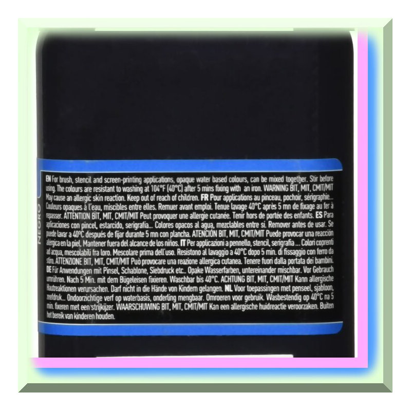 Black Fabric Paint 250ml