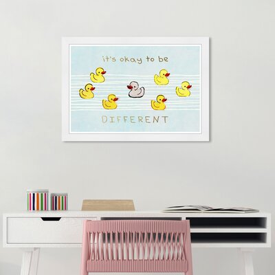 Typography And Quotes Its Okay Be Different Duck Family Quotes And Sayings' - Picture Frame Graphic Art Print on Paper -  Gemma Violet, A120FC7A991E4E1EB663AEC9C340160F