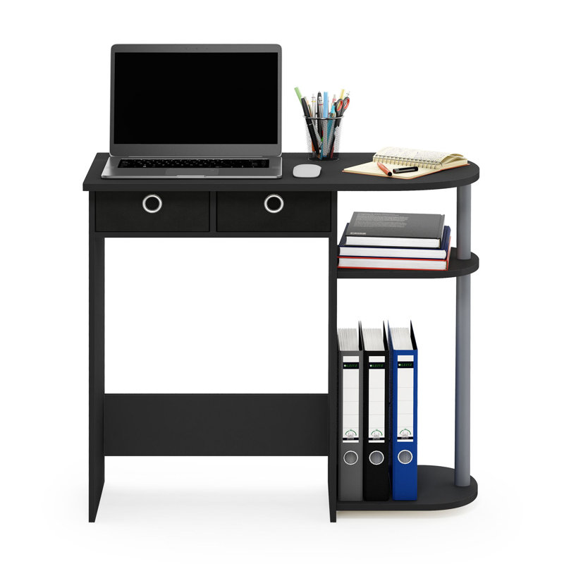 Julia Peninsula Home Laptop Notebook Computer Desk/Table, Black