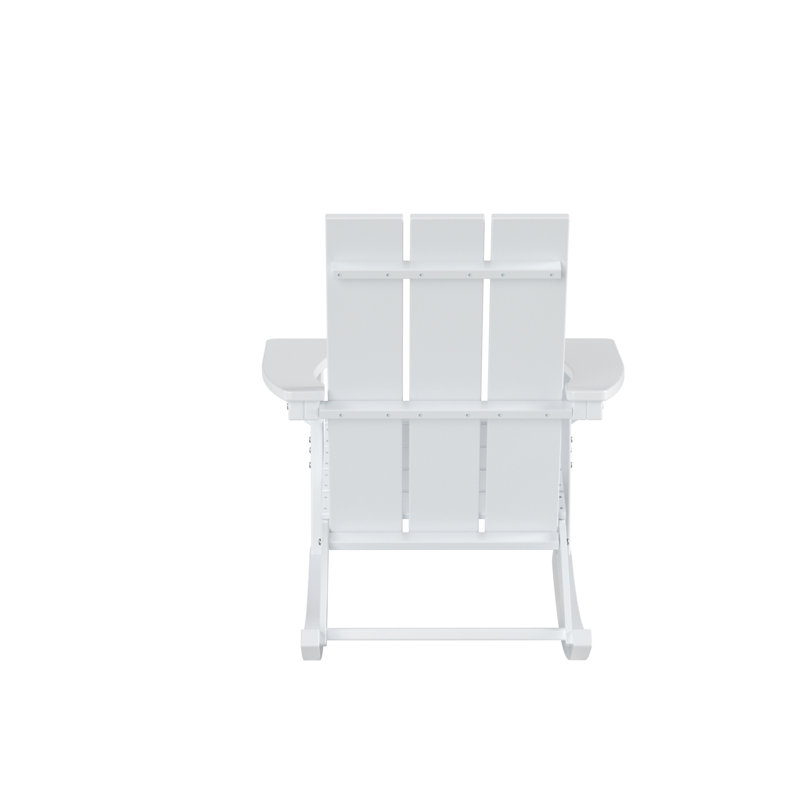 Chaise berçante d'extérieur en plastique Joubert, Blanc