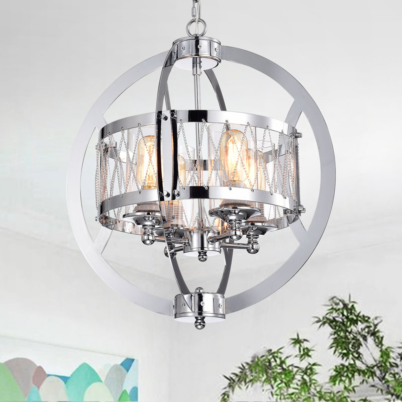 Rosser 4 - Light Geometric Chandelier