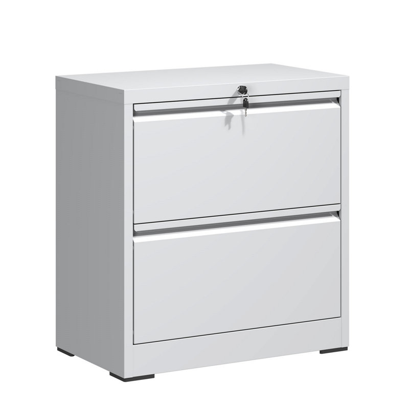 Office Storage Cabinet, File Cabinet With Lock, Metal Lateral Filing Cabinet With 2 Drawers For Home Office, Lateral Filing Cabinet For Storage