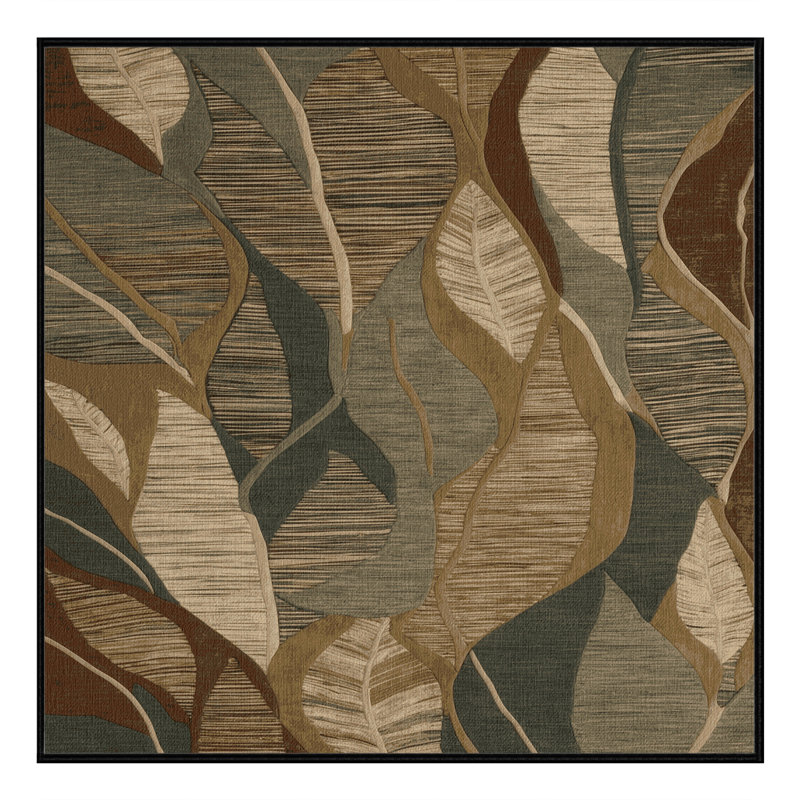 Machine Washable Nature Brown Area Rug, Square 5'