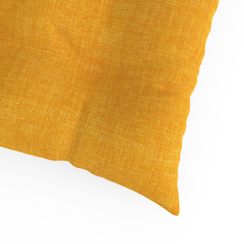 Coussin de chaise Ebern Designs, Jaune