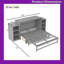 Lit escamotable double pleine grandeur avec tiroirs et tablettes de rangement intégrés - Fabrication en bois de pin massif et cadre de qualité supérieure-1954575962