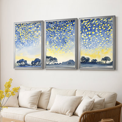 Série LANDSCAPES Series XLIV - Toile tendue avec châssis sur mesure - 3 pièces