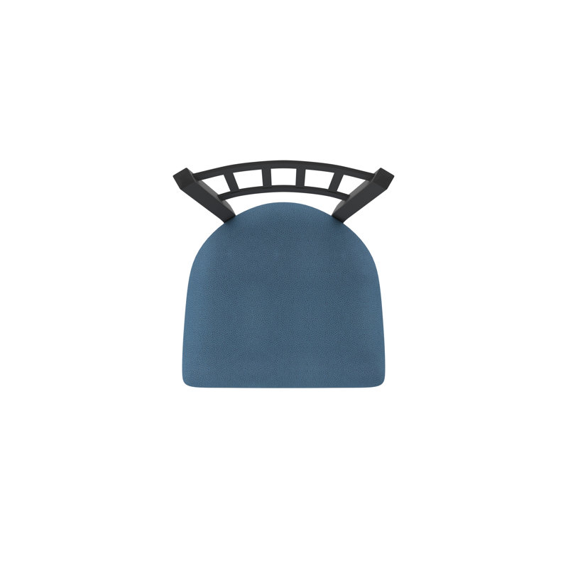 Tabouret pivotant XL 810 Contessa, Noir froissé, Vinyle - baie Rein, Très haut (assise de 36 po de hauteur)