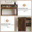 Console à 2 niveaux 47,36 po Aust avec rangement ouvert, canapé en bois pour le salon, l'entrée et le couloir Aust-347903334