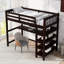 Structure de lit simple simple en pin massif brun pour petites chambres à coucher, style moderne avec éclairage et rangement à DEL intégrés