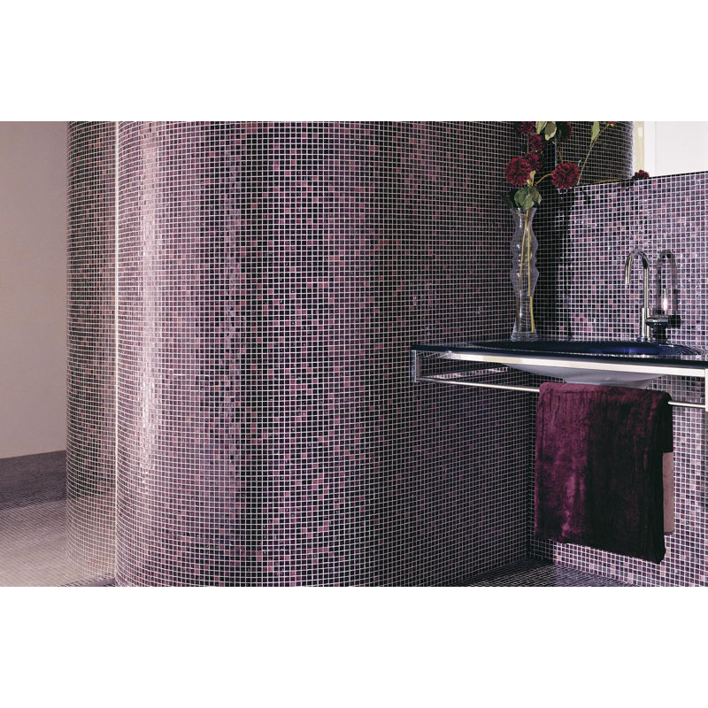 Blackberry 5/8" x 5/8" Glass Mosaic