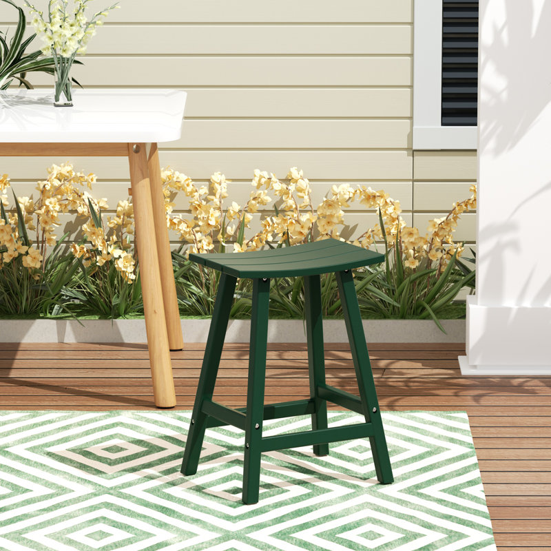 Tabouret de bar Laguna, Tabouret de comptoir (siège d’une hauteur de 24, Vert foncé