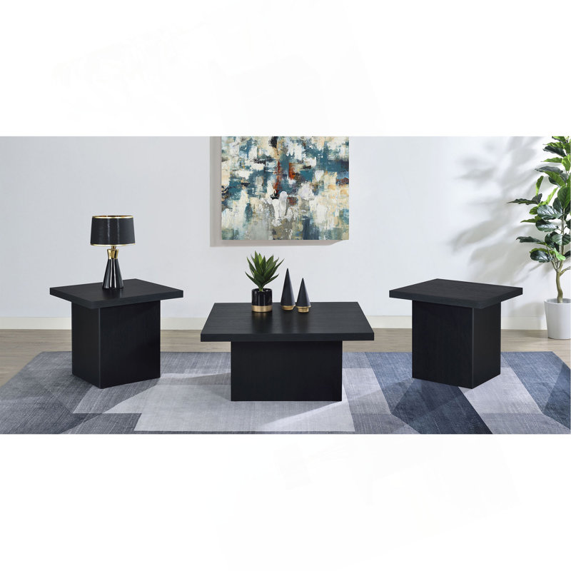 Ensemble de tables basses 3 pièces Eldridge, Black
