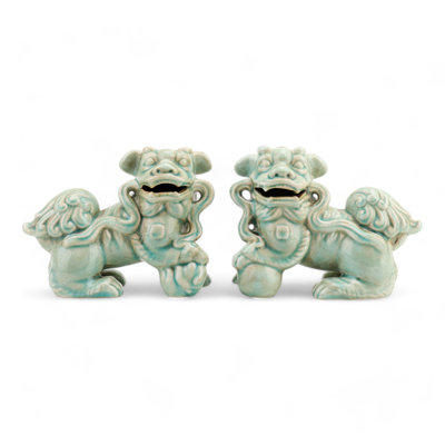 Porcelain Foo Dogs Pair