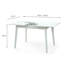 Ensemble de table de salle à manger pour 4 personnes, chaises chaudes en bois massif de style classique avec table rectangulaire extensible, ensemble de cuisine, brun moyen avec tissu en similicuir-1134954714