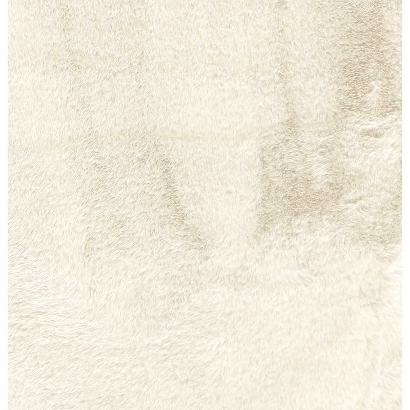 Abasi Faux Fur Hand Knotted Area Rug, Rectangle 3' x 5'