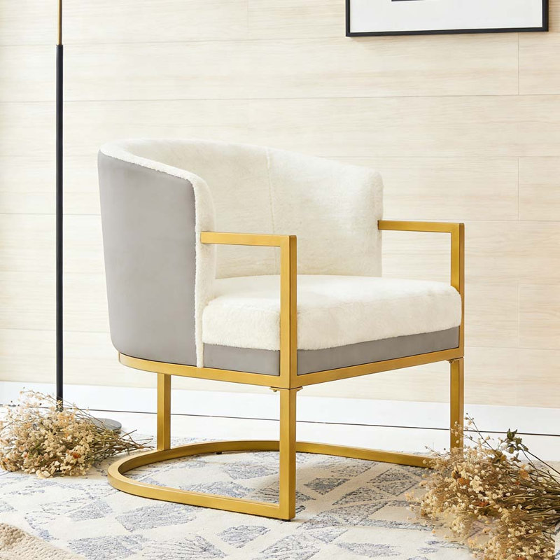 Chaise de lecture rembourrée Modern, Beige