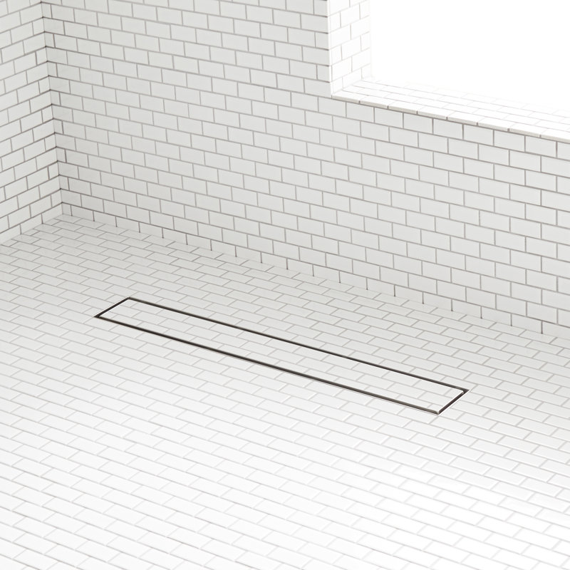 Drain de douche linéaire 60 po, Acier Inoxydable