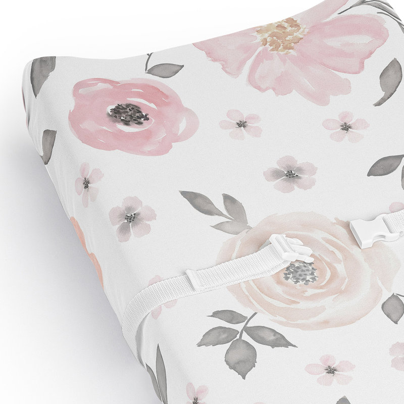 Watercolor Floral Changing Pad Cover