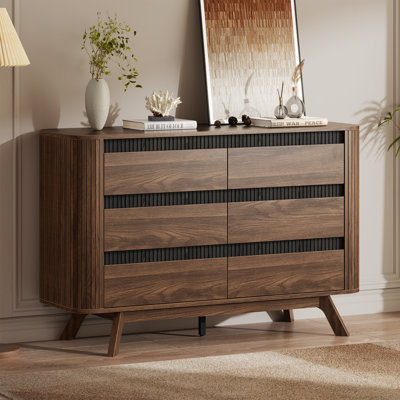 6-drawer Dresser 47.2"w Double Dresser Wide Dresser