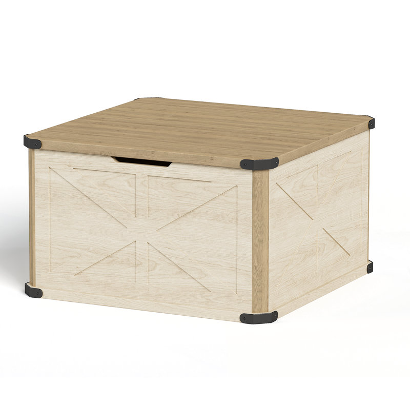 Table basse 31,5 "avec rangement, Naturel / Beige