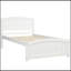 Lit plateforme en bois avec tête de lit, pied de lit et lattes en bois-203960975