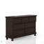 Commode sept tiroirs cerisier foncé