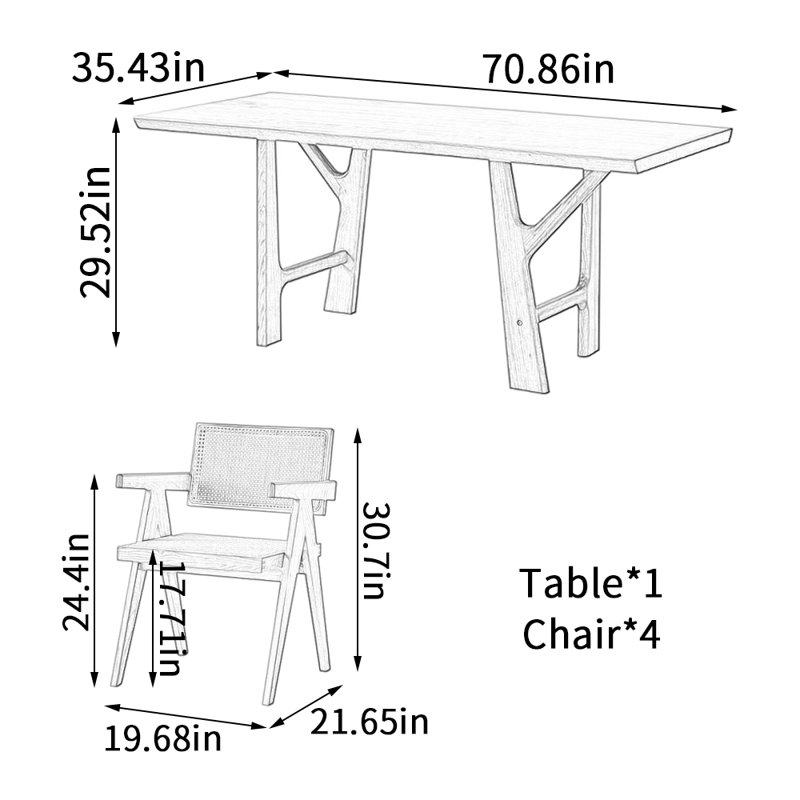 Creative Branch Shaped Cherry Wood Dining Table, 29.52"H x 70.86"L x 35.43"W