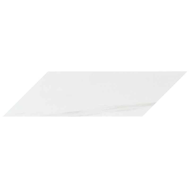 Bianco Dolomite 3x12 Chevron Polished Marble Tile