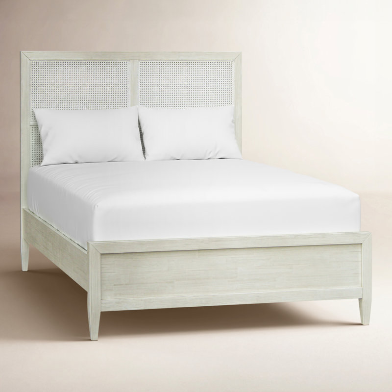 Solid Wood Panel Bed, Queen