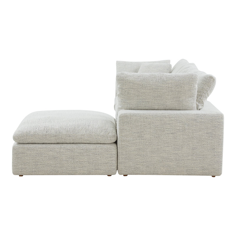 4 - Piece Performance Fabric Modular Sectional, Light Gray Livesmart®