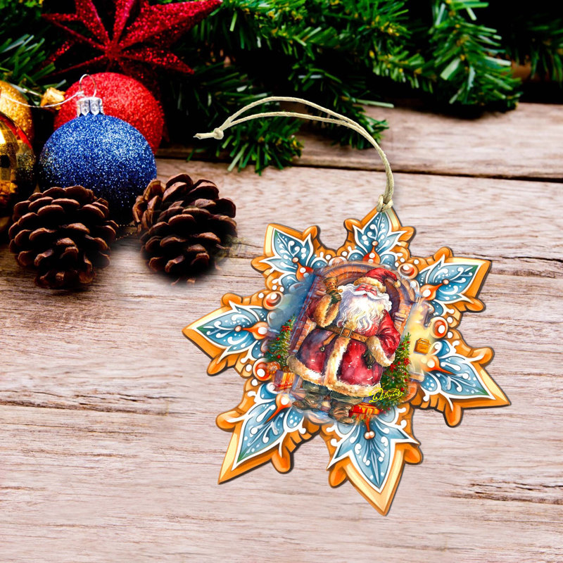 Grand ornement en bois décorations de Noël