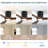 William Farmhouse Lighted Ceiling Fan with Solid Wood Blades and Reversible DC Motor-119443612-119443614