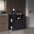 Modern Two-Door Kitchen Base Cabinet Cart with four Shelves, Side Shelves, Cabinet, Kitchen Storage Black Wengue-1237154524