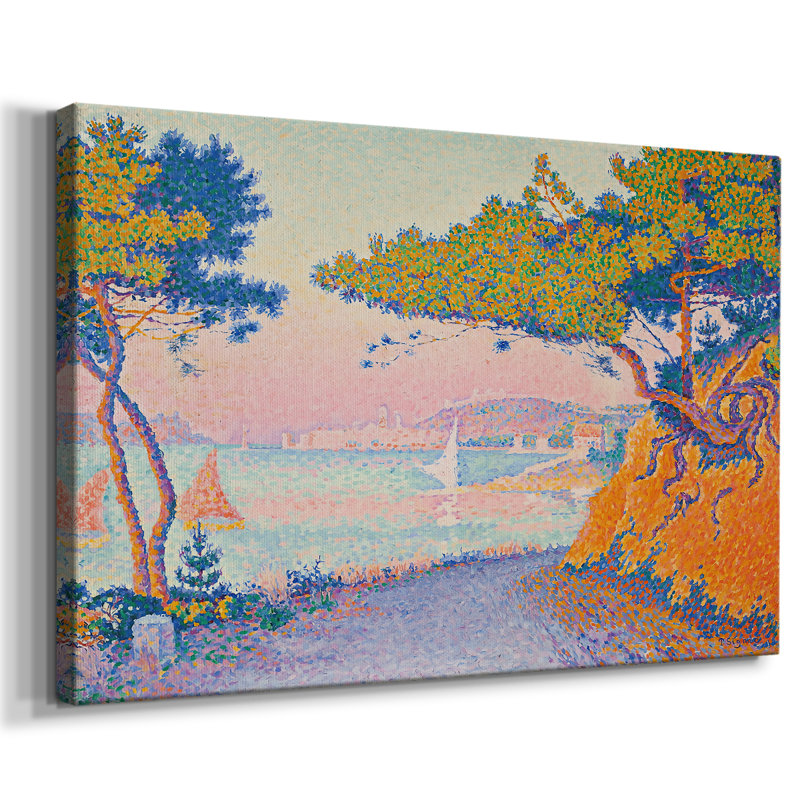 Golfe-Juan-Paul Signac-Toile tendue avec châssis-1896, 12 x 18