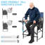 31In Iron Pipe Folding Director Chair With Built-In Cup Holder, Side Table, Storage Pocket-386231906