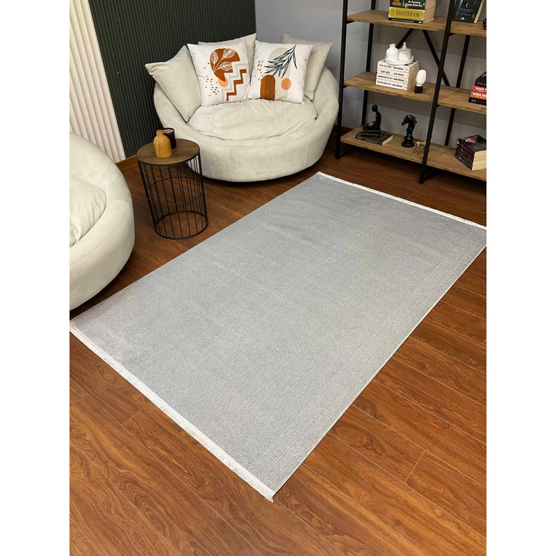 Aundrey Solid Colour Bamboo Slat / Seagrass Area Rug, Rectangle 15' x 10'