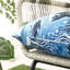 Indoor / Outdoor Animal Print Blue Square Throw Pillow Cover