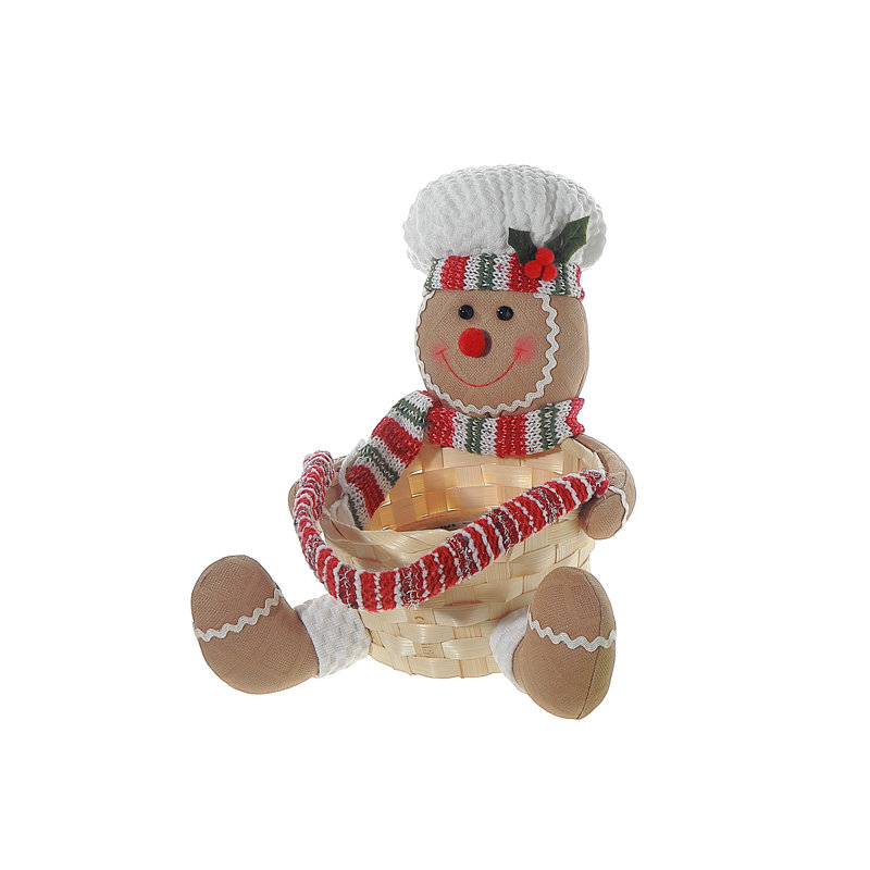 Panier en peluche Gingerbread Man