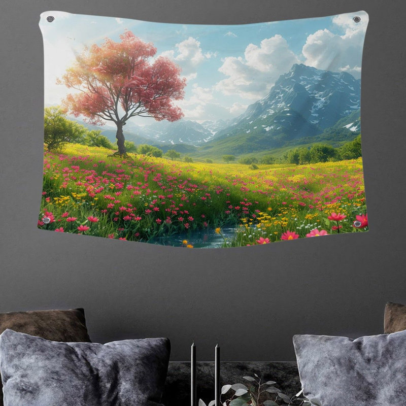Microfiber Fabric Tapestry, 88" H x 104" W